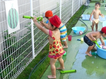 水遊び 岡山協立保育園 今日の子どもたち